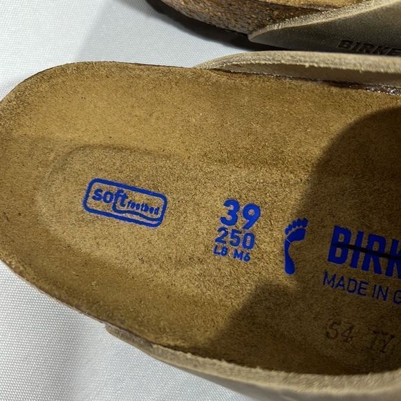 BIRKENSTOCK BOSTON OILED LEATHER IN TOBACCO BROWN MULES NWT - Picture 12 of 12